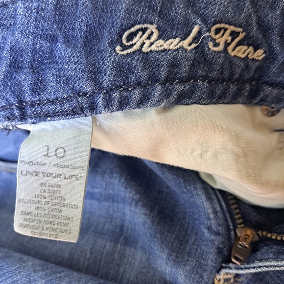 American Eagle Long Real Flare Blue Jeans Women's Size 10. - Picture 14 of 15